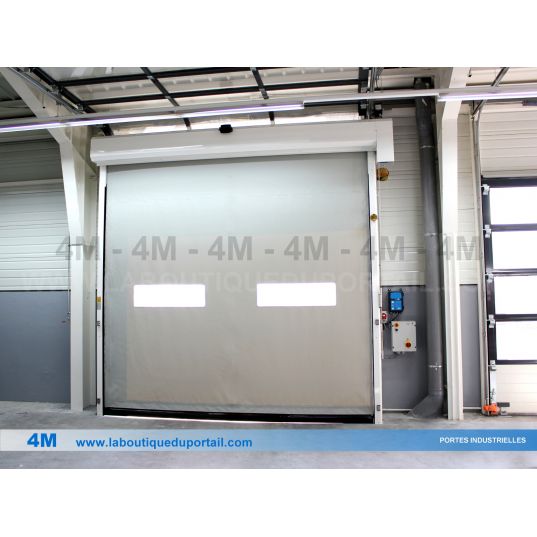 Porte souple rapide à enroulement L3000xH3000
