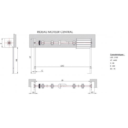 Rideau Métallique Galvanisé Motorisé   L3mxH4m