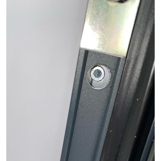 Porte d'entrée de service Alu 3 points pleine isolée RAL 7016 L1000xH2150