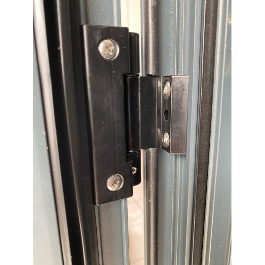 Porte d'entrée de service Alu 3 points pleine isolée RAL 7016 L1100xH2150