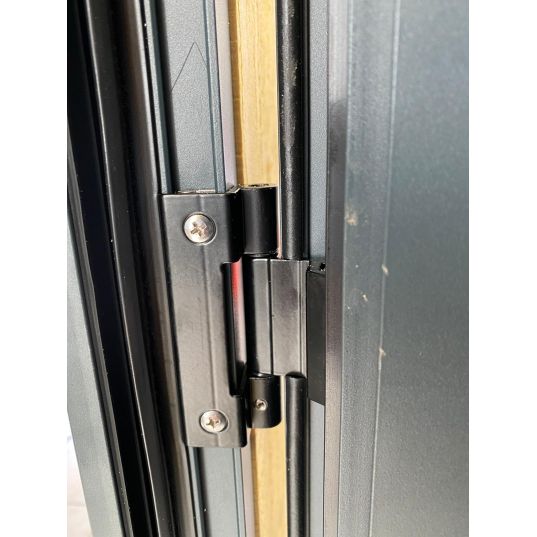 Porte d'entrée de service Alu 3 points pleine isolée RAL 7016 L1000xH2050