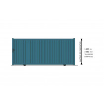 PORTAIL ALU COULISSANT 3Mx1.6M