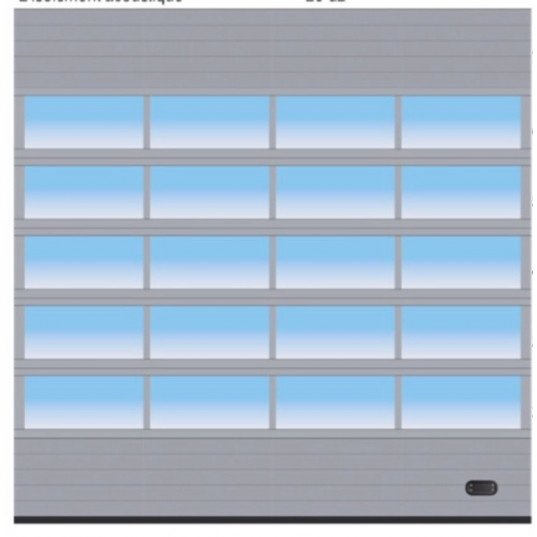 PORTE SECTIONNELLE VITREL INDUSTRIELLE L4Mx4M