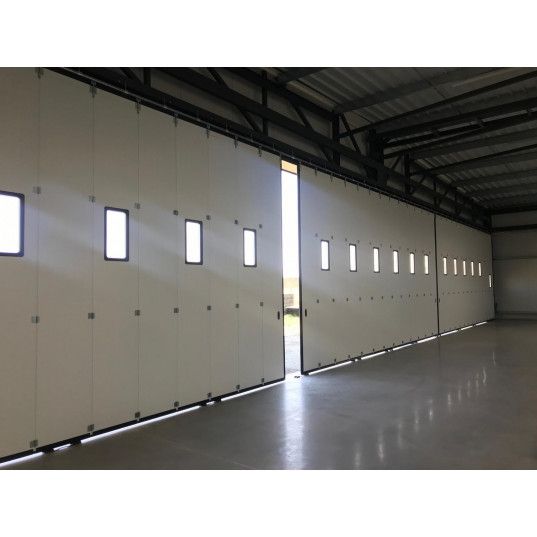 Porte sectionnelle industrielle coulissante LIBERTE Largeur 7800mmx Hauteur 5350mm
