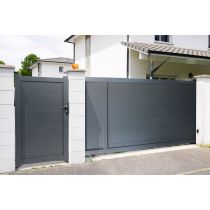 Portail Aluminium Coulissant RAL7016 L3,5mxH1,70m OSLO
