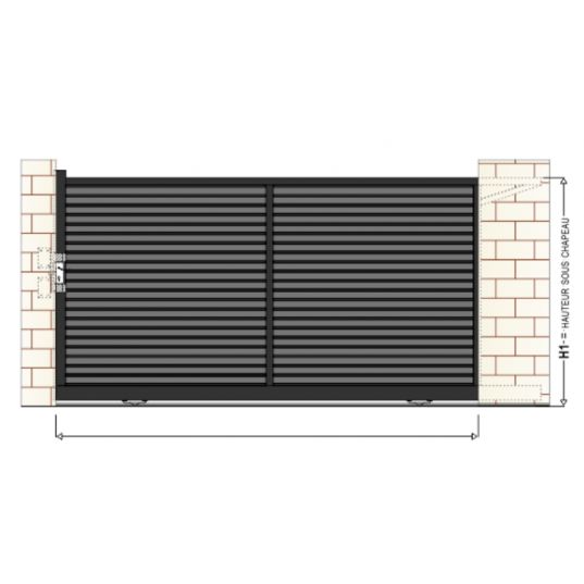 Portail Acier Coulissant CABERNET L3mx1,70m