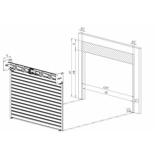 Rideau Métallique Galvanisé Manuel L3000xH3000 CLASSIC