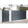 Portail Aluminium Coulissant OSLO RAL 7016 L3,5mxH1,70m motorisé Livré avec son Kit MotorisationNICE HOME FILO 400
