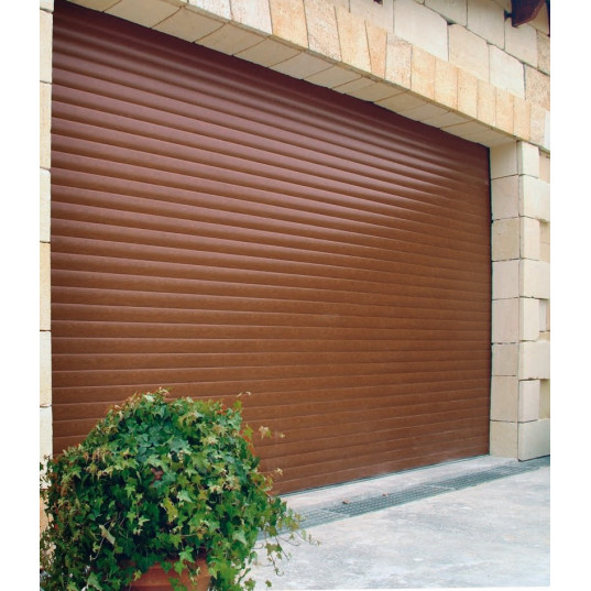 porte enroulable auto matique ch?ne dor? L4300 x H2000