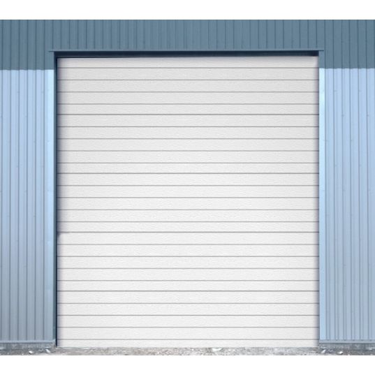 Porte Sectionnelle Industrielle L 4,5m x H 3,5m Manuelle Couleur Blanc Ral 9010 Gamme Éco V40