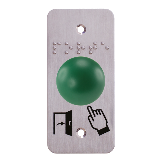 Bouton poussoir acier inox diam. 19 mm Contact NO+NC (V)