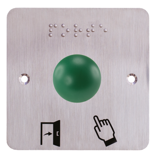 Bouton poussoir acier inox diam. 19 mm Contact NO+NC (V)