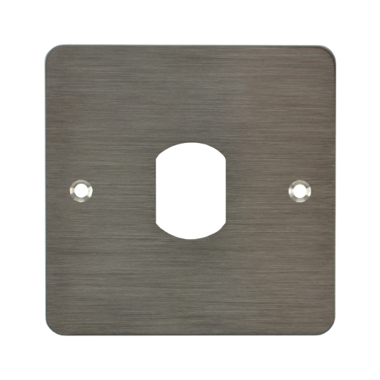 Plaque acier inoxydable 80 x 80 mm perçage tête VIGIK / T25