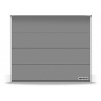 Porte Sectionnelle Hormann Renomatic Motorisée L3500 H2250 Planar CH 9007 Matt Deluxe Aluminium Gris