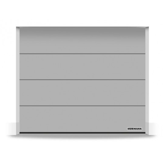 Porte Sectionnelle Hormann Renomatic Motorisée L3000 H3000 Planar CH 9006 Matt Deluxe Aluminium Blanc