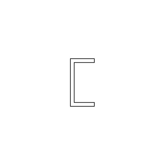 profile en u de fixation peripherique tk35 40x20x2 l6500mm alu naturel