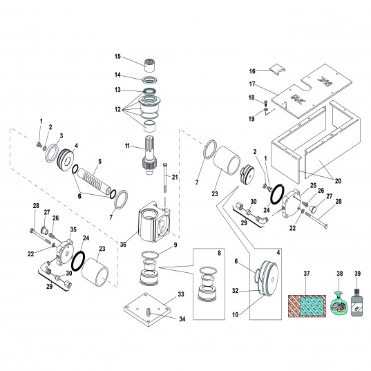 750 / verin hydraulique pour caisson autoportant ouverture 180° (apres 2003)