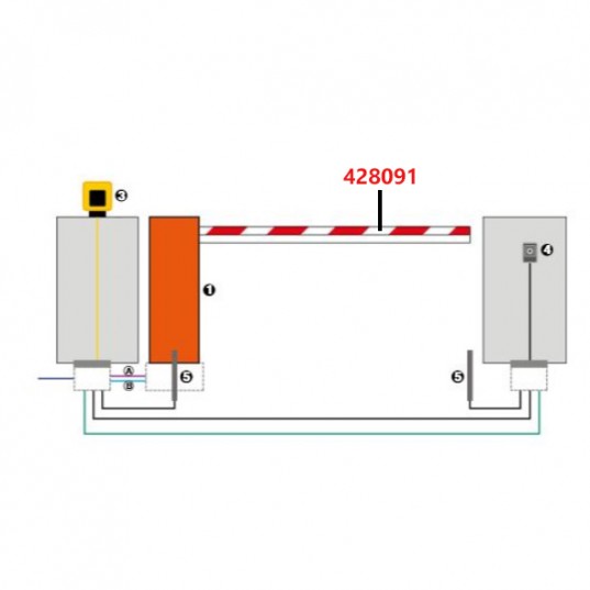 Lisse Rectangulaire 4815Mm Pour Barrieres 615, 620 Et 640 FAAC