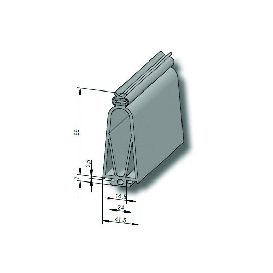 Bord Securite - Ck99 (L1,75M). Epaisseur 99Mm, Longueur 1750Mm FAAC