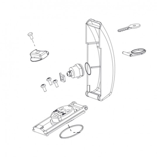 400/422 - Deverrouillage Exterieur (Systeme Complet Avec Cle) FAAC