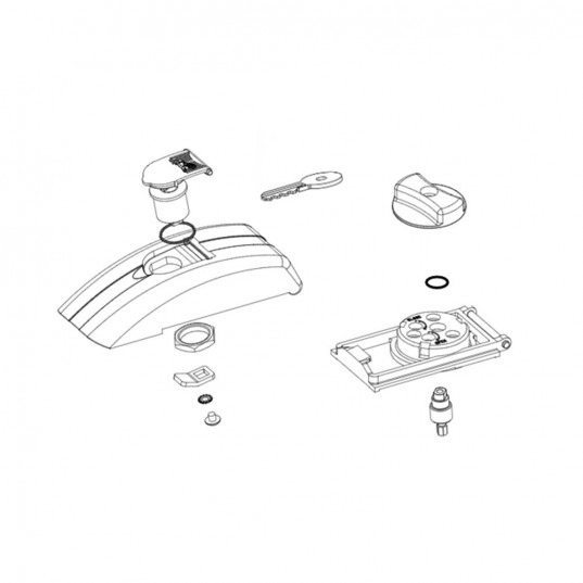 S450H - Deverrouillage Exterieur (Systeme Complet Avec Cle) Pour S450H Cbac FAAC
