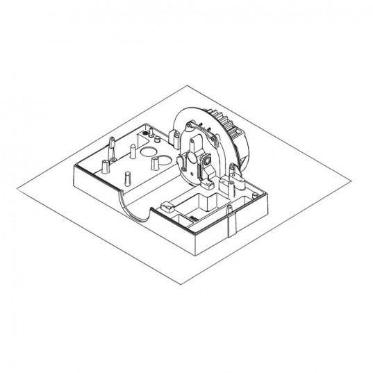 C721 - Groupe Moteur Avec Pignon Z28 Pour C710, Cyclo Kit. FAAC