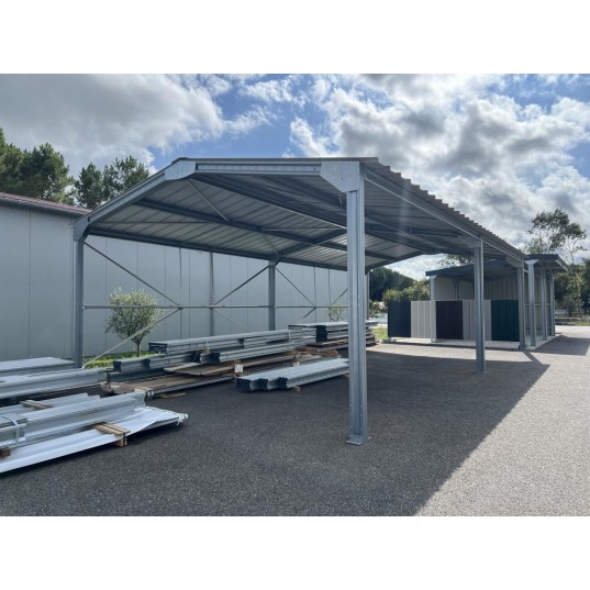 Bâtiment Métallique Double Pente 72m² de 6 mètres par 12 mètres