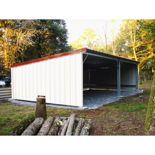 Abri Métallique Monopente 53.60m² de 10 mètres par 5.36 mètres