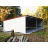 Abri Métallique Monopente 53.60m² de 10 mètres par 5.36 mètres