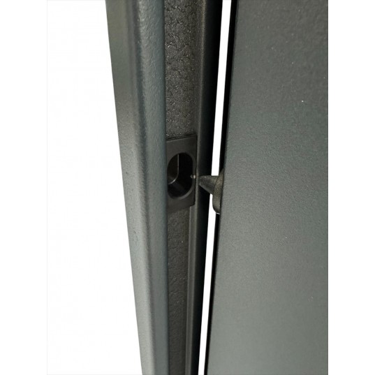 Porte Métallique Industrielle De Service Isolée Réversible L1100 X H2050 RAL 7016