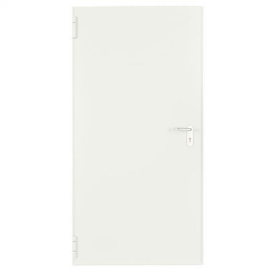 Porte Métallique Industrielle De Service Isolée Réversible L900 X H2150 RAL 9010