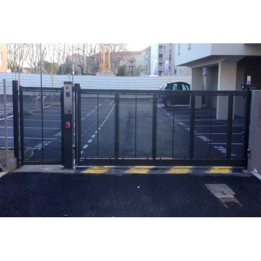 Portail Industriel Coulissant Galvanisé Plastifié L5000 H1500 ALCATRAZ120 Manuel Microperforé