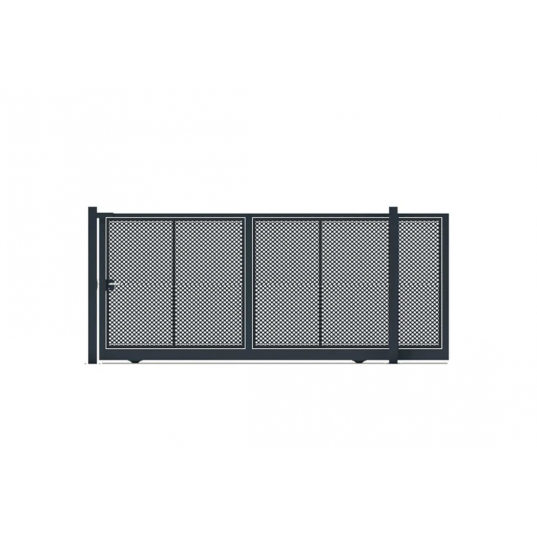 Portail Industriel Coulissant Galvanisé Plastifié L6000 H2500 ALCATRAZ120 Manuel Microperforé