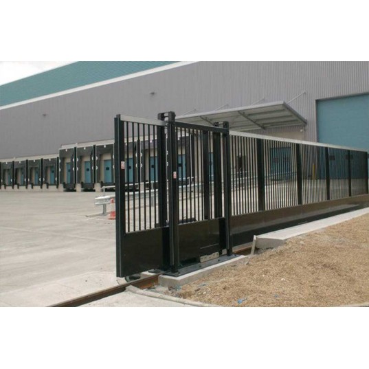 Portail Industriel Coulissant Galvanisé Plastifié L6000 H1750 ALCATRAZ120 Manuel Soubassement tôlé