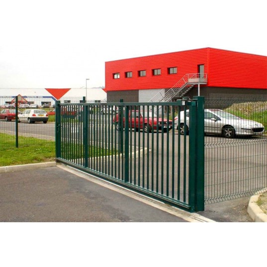 Portail Industriel Coulissant Galvanisé Plastifié L6000 H2500 CENTAURUS150 Manuel Barreaudé