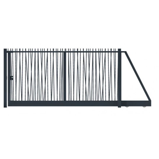 Portail Industriel Autoportant Galvanisé Plastifié L4000 H2500 ARES45M Manuel Bambou