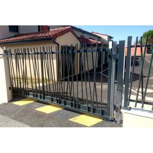 Portail Industriel Autoportant Galvanisé Plastifié L6000 H1250 ARES45M Manuel Bambou