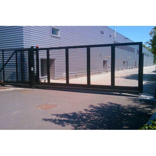 Portail Industriel Autoportant Galvanisé Plastifié L5000 H1500 ARES45M Manuel Grillagé