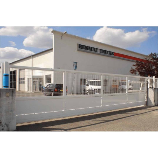 Portail Industriel Autoportant Galvanisé Plastifié L3000 H1250 ARES45M Manuel Soubassement tôlé