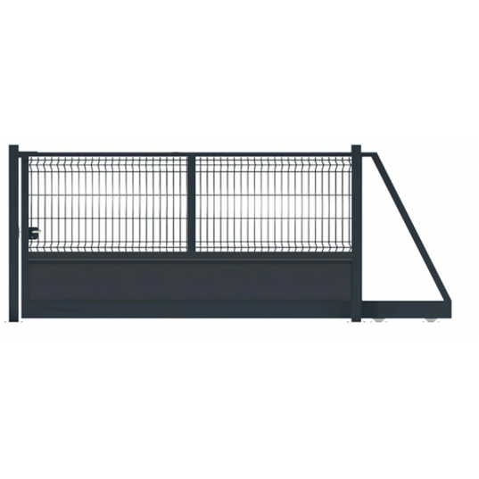 Portail Industriel Autoportant Galvanisé Plastifié L3000 H1500 ARES45M Manuel Soubassement tôlé