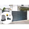 Portail Aluminium Coulissant TOKYO RAL 7016 L4mxH1,60m motorisé Livré avec son Kit Motorisation KSL 500 PRO IOW