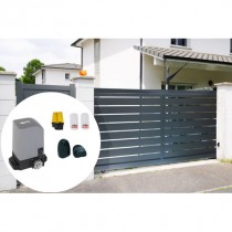 Portail Aluminium Coulissant TOKYO RAL 7016 L3,5mxH1,60m motorisé Livré avec son Kit Motorisation KSL 500 PRO IOW