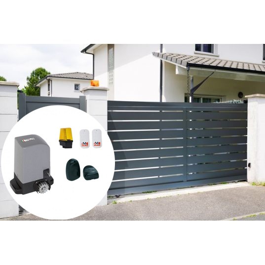 Portail Aluminium Coulissant TOKYO RAL 7016 L3,5mxH1,60m motorisé Livré avec son Kit Motorisation KSL 500 PRO IOW