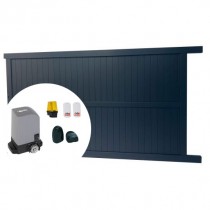 Portail Aluminium Coulissant NAIROBI RAL 7016 L3,5mxH1,80m motorisé Livré avec son Kit Motorisation KSL 500 PRO IOW