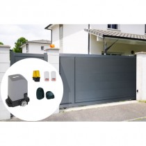 Portail Aluminium Coulissant OSLO RAL 7016 L3mxH1,70m motorisé Livré avec son Kit Motorisation KSL 500 PRO IOW