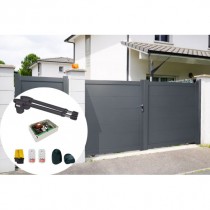Portail Aluminium Battant RIO RAL 7016 L3mxH1,70m motorisé Livré avec son Kit Motorisation KSW400 pro IOW