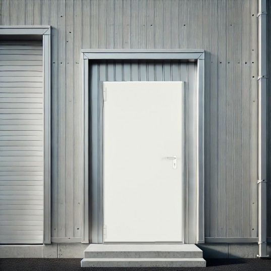 Porte Métallique Industrielle Coupe Feu 1H L800 H2150 RAL au choix En Tunnel