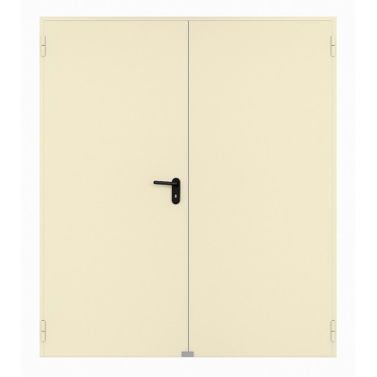 Porte Métallique Industrielle Coupe Feu 2H Double L738+737 H2065 RAL1013 En Tunnel