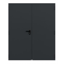 Porte Métallique Industrielle Coupe Feu 2H Double L838+837 H2065 RAL7016 En Tunnel