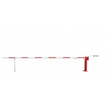 Barrière Levante À Contrepoids Laquée Rouge/Blanc Avec Support Lisse Fixe WES-41 Passage 5M